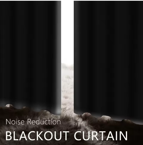 100% Blackout Solid Curtains, Window Curtains for Dorm, Bedroom
