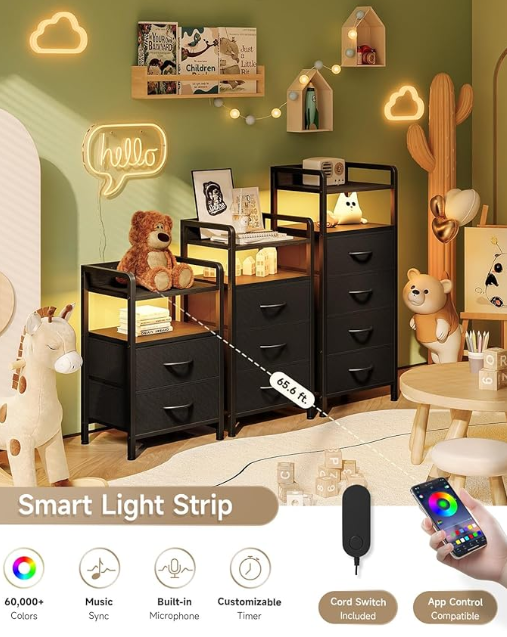 Night Stand Bedside Charger Bedroom